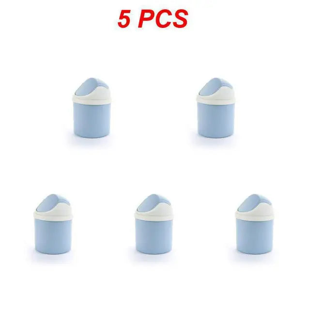 1/3/5PCS Space Saving Desktop Trash Can Removable Mini Garbage Bin Easy To Organize Trash Can Household Cleaning