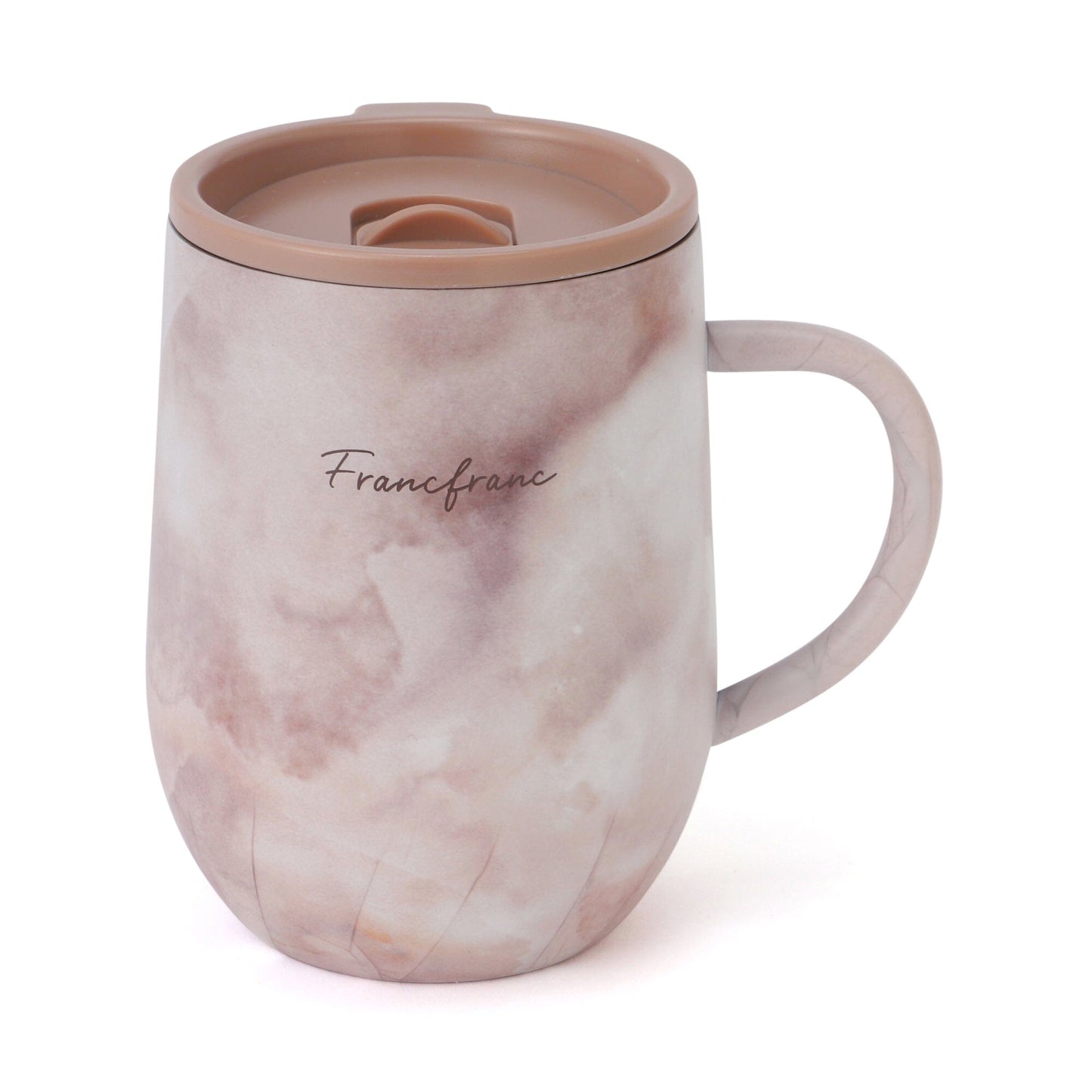 Stainless Steel Thermo Mug with Lid 320ml Marble Brown