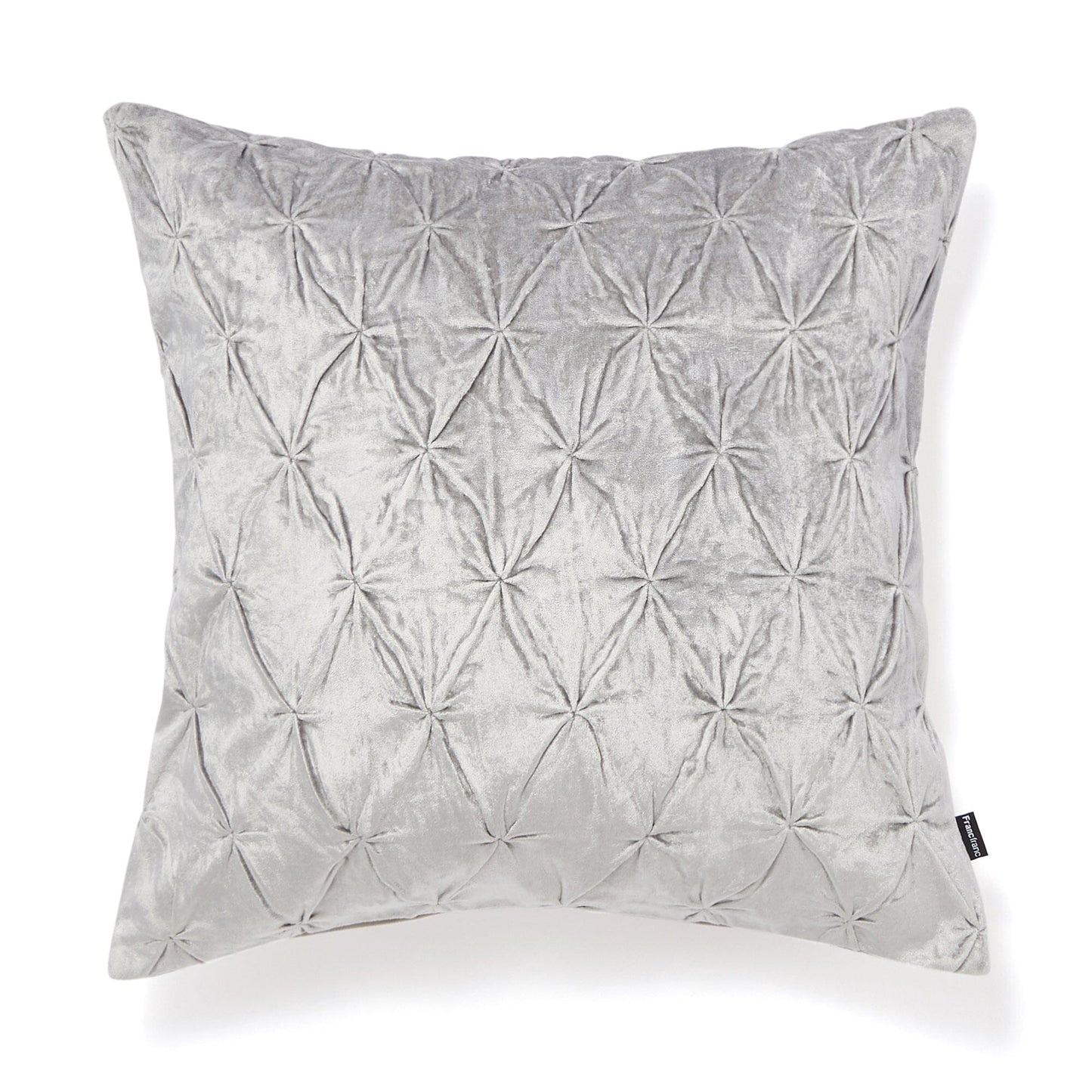 Velvet Smocking Cushion Cover 450 X 450 Light Gray