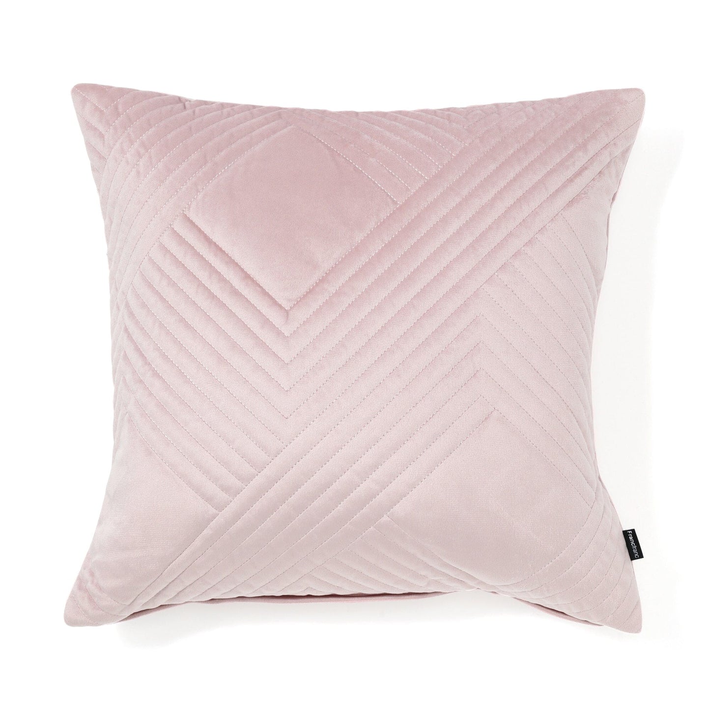 Velvet Quilt Cushion Cover 450 X 450 Light Pink