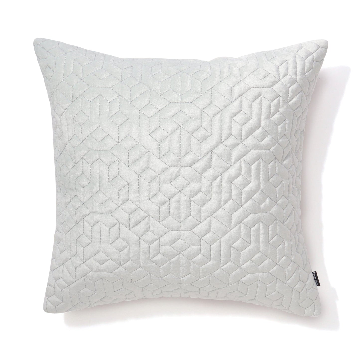 Velvet Quilt Cushion Cover 450 x 450 Light Blue