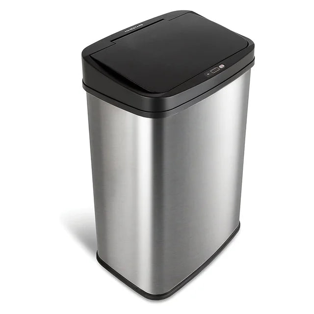 13.2 Gallon Trash Can, Touchless Kitchen Trash Can, Stainless Steel ,6.82 Lb,11.20 X 15.20 X 25.00 Inches Waste Bins