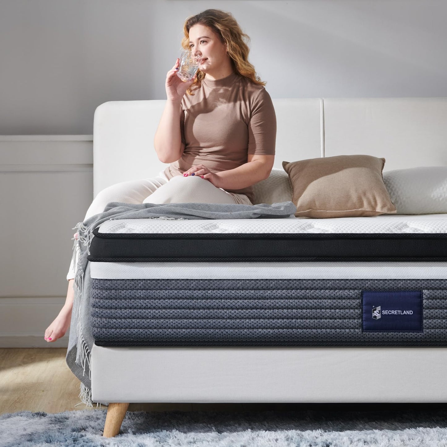 Queen Mattress, 12 Inch Cooling-Gel Memory Foam and Individually Pocket Innerspring