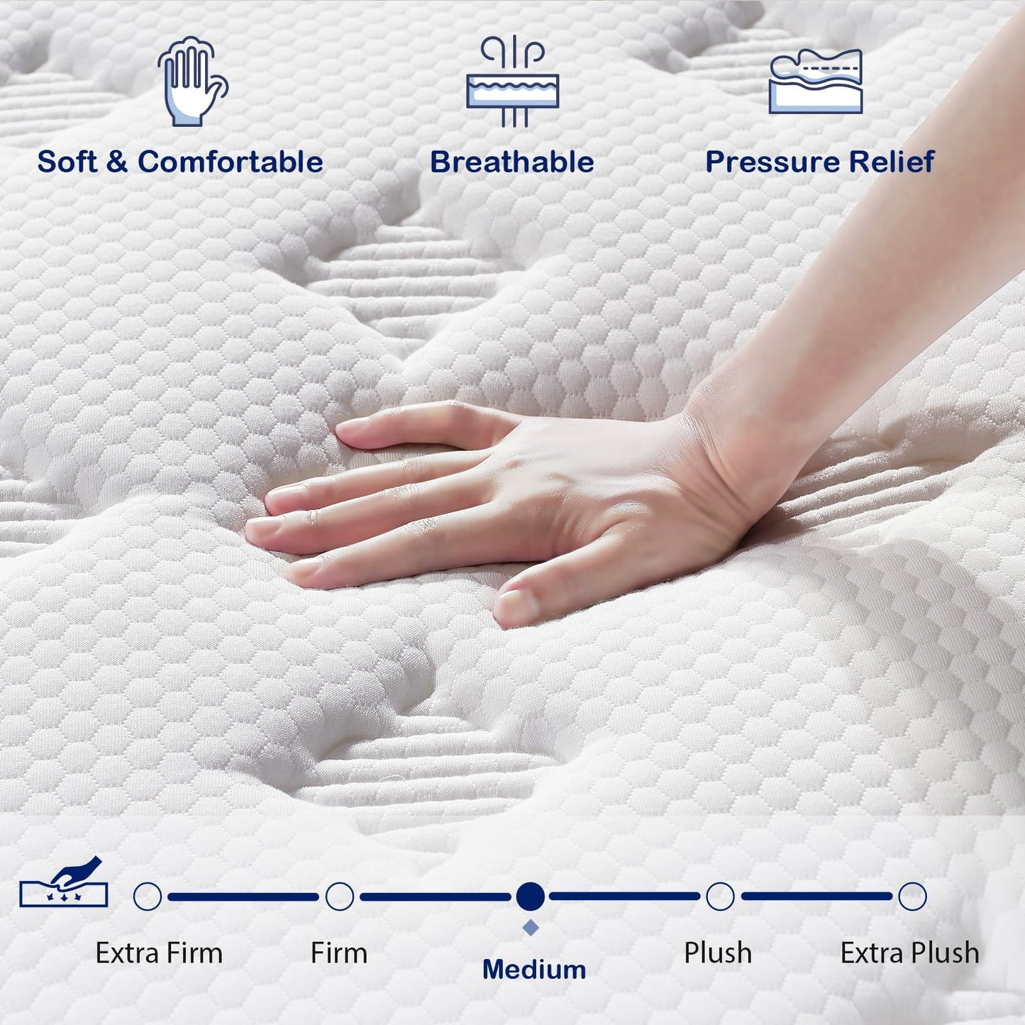 Queen Mattress, 10 Inch Hybrid Mattress in a Box, Queen Size Mattress