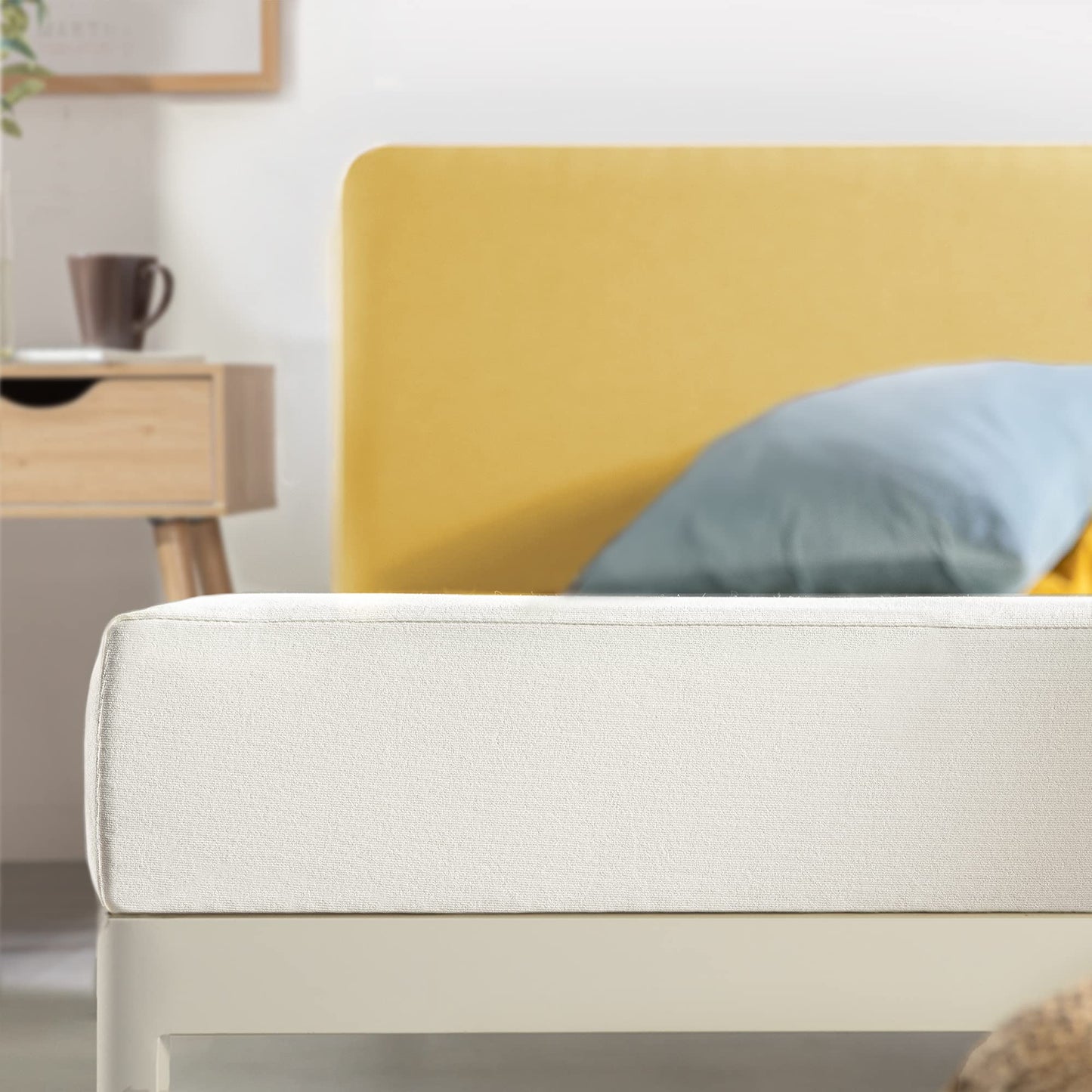 Queen Mattress 6 inch Bed-In-A-Box, Green Tea Memory Foam, Cream