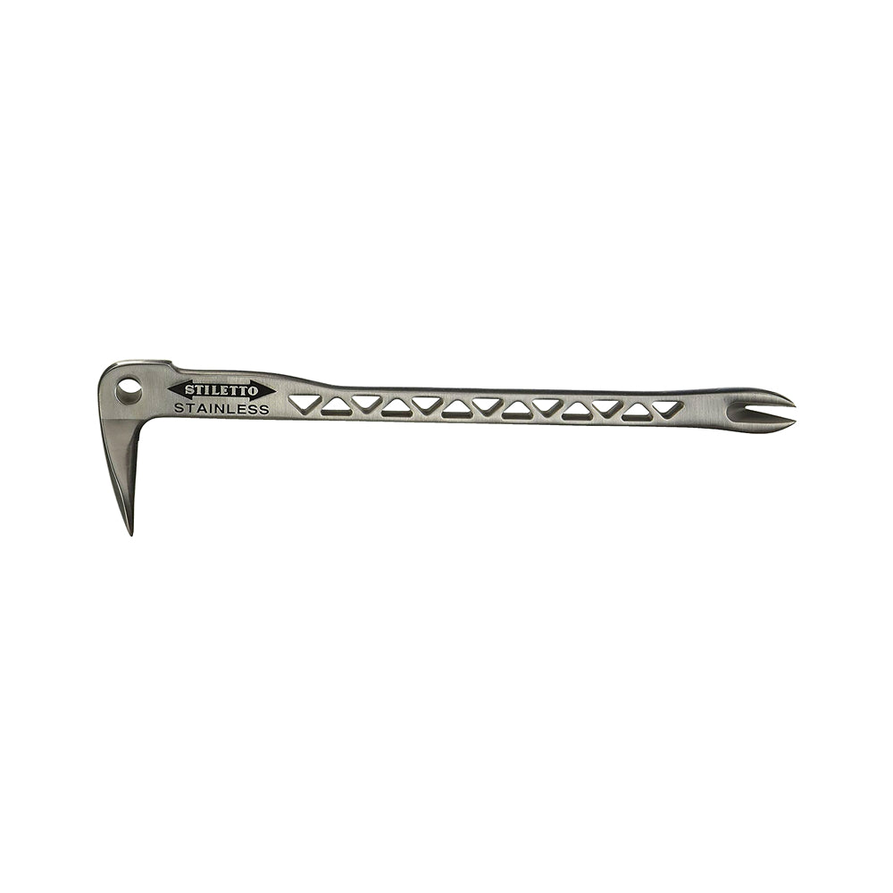 Stiletto SSCLW12-2 Clawbar Nail Puller with Dimpler, Stainless Steel