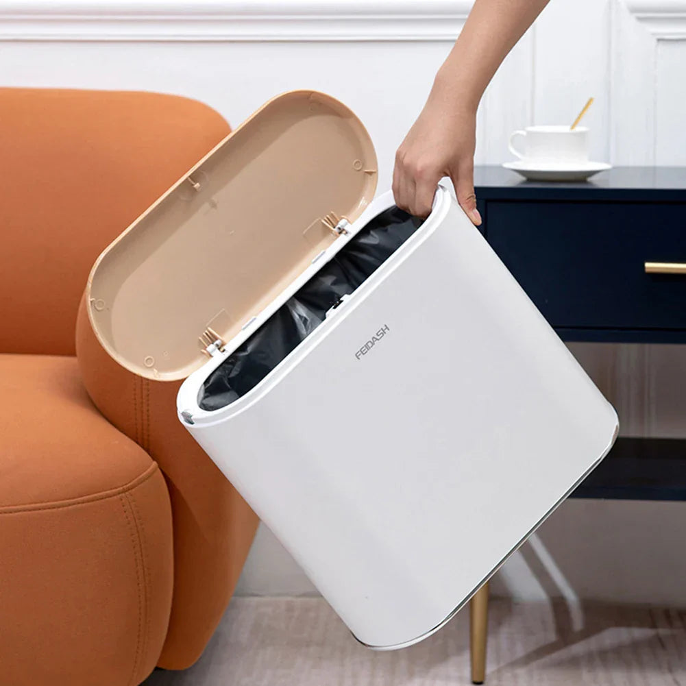 Trash Can Dispenser Narrow Slim Kitchen Trash Bin 10L 2.6Gallon for Coffee Table Bathroom for Kitchen/Bedroom/Living Room/Office