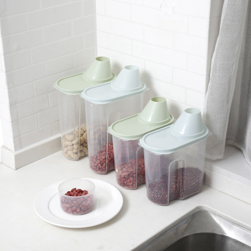 Transparent grain mixed food storage tank food dry goods storage kitchen storage box plastic seal can moisture tank