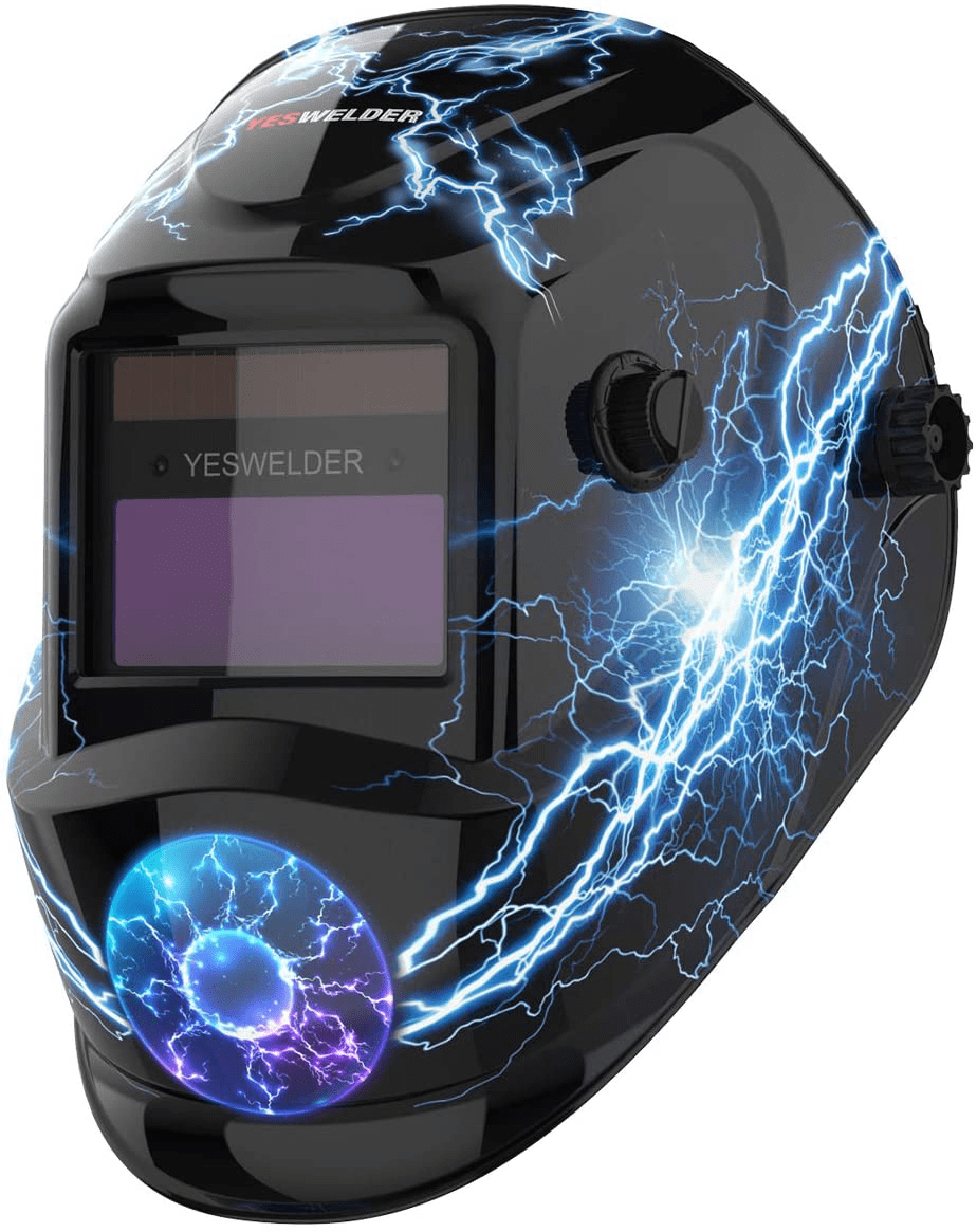 YESWELDER True Color Solar Powered Auto Darkening Welding Helmet, Wide Shade 4/9-13 for TIG MIG ARC Weld Hood Helmet
