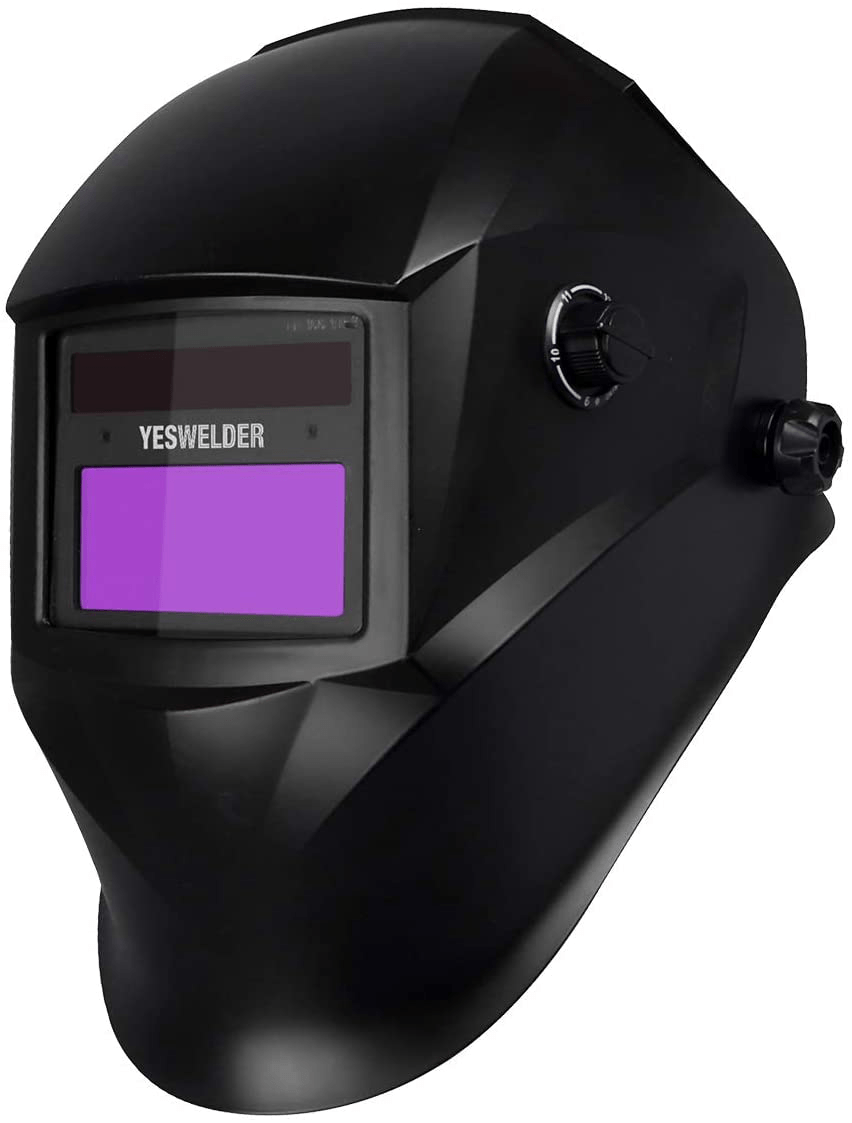 YESWELDER True Color Solar Powered Auto Darkening Welding Helmet, Wide Shade 4/9-13 for TIG MIG ARC Weld Hood Helmet