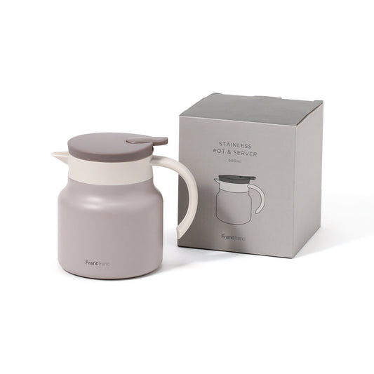 Stainless Pot & Server  Gray