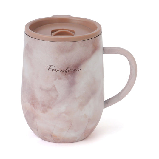 Stainless Steel Thermo Mug with Lid 320ml Marble Brown