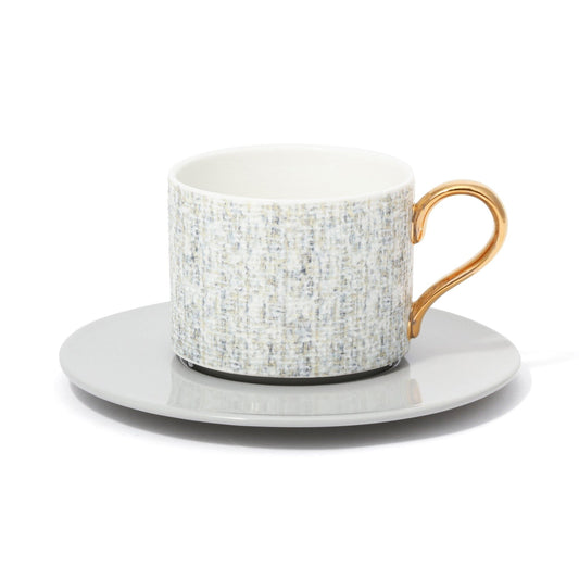 Tweed Cup And Saucer Gray