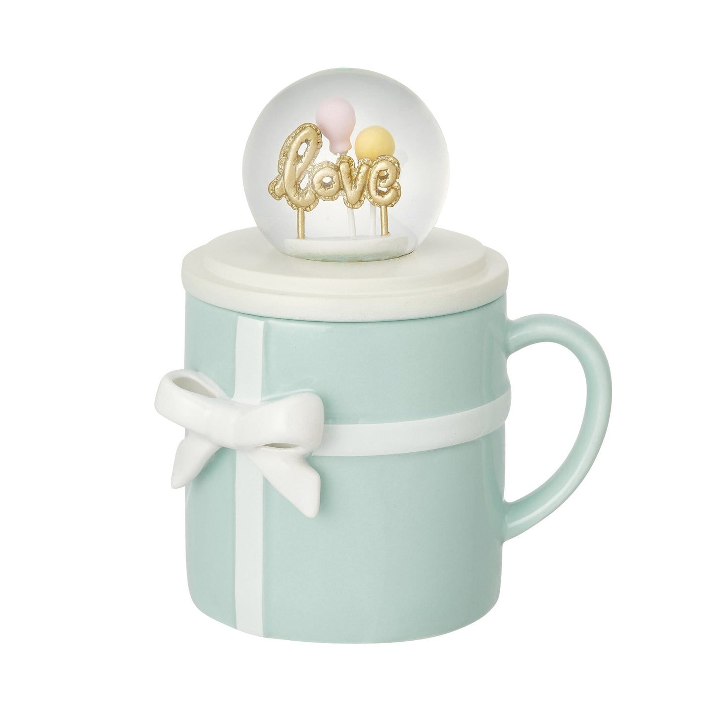 Ribbon Mug & Snow Globe Blue
