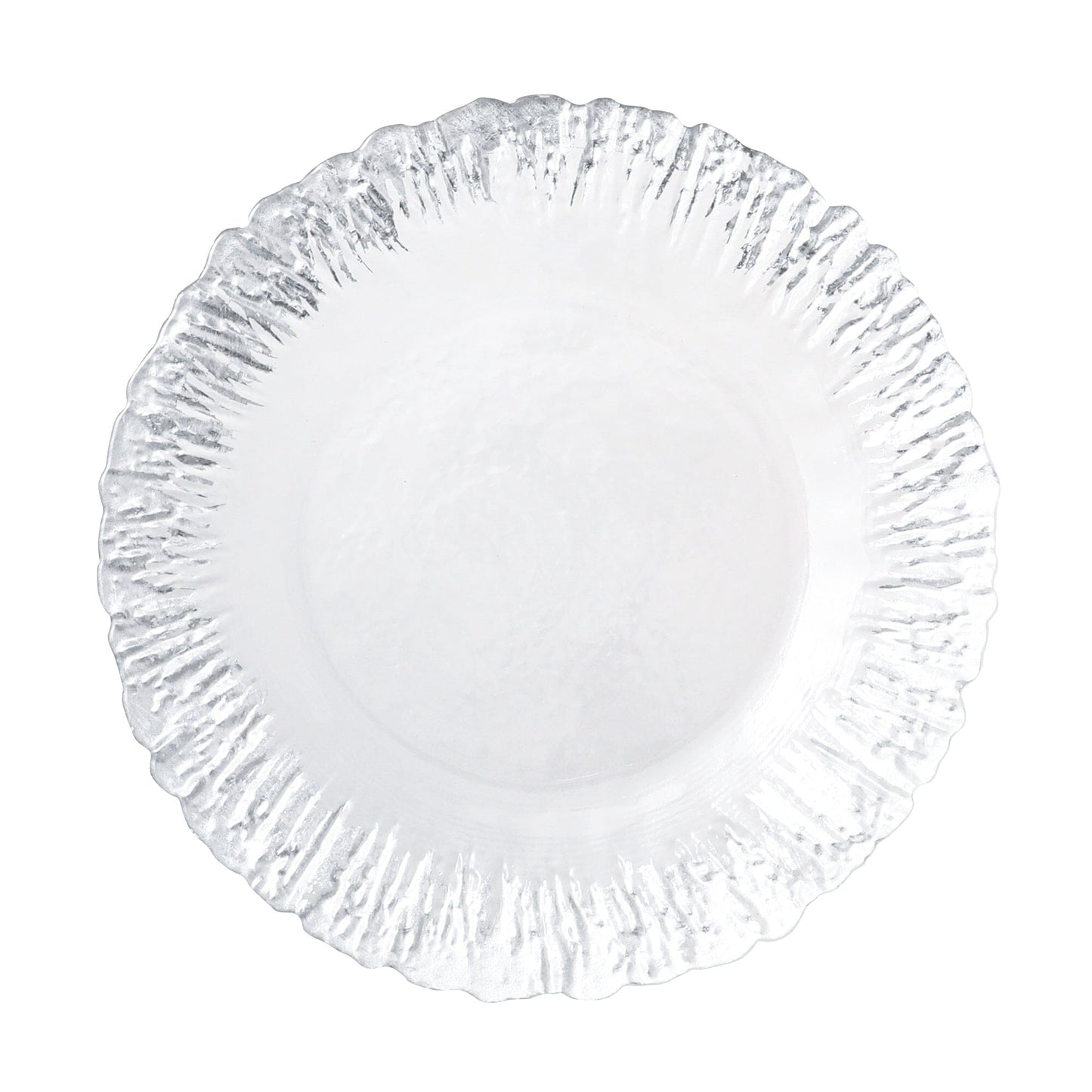 SHINE GLASS Plate L Silver