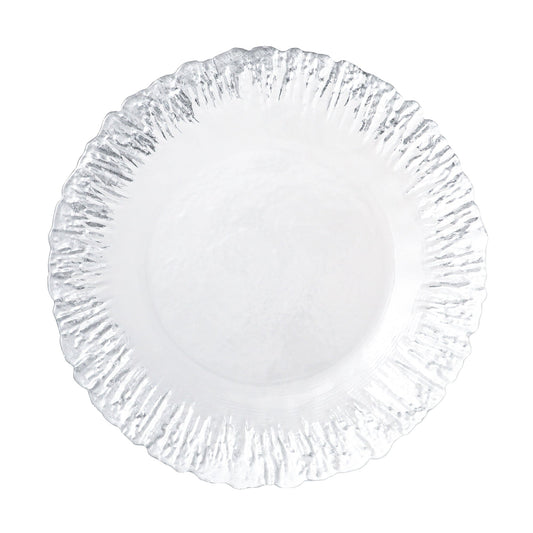 SHINE GLASS Plate L Silver