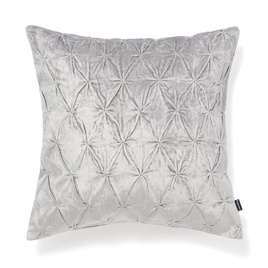 Velvet Smocking Cushion Cover 450 X 450 Light Gray