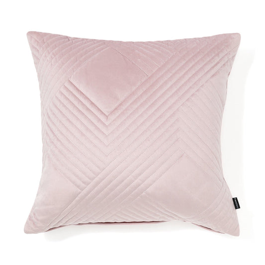 Velvet Quilt Cushion Cover 450 X 450 Light Pink