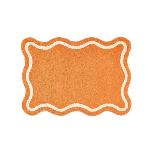 Wave Line Rug S W1400×D1000 Orange