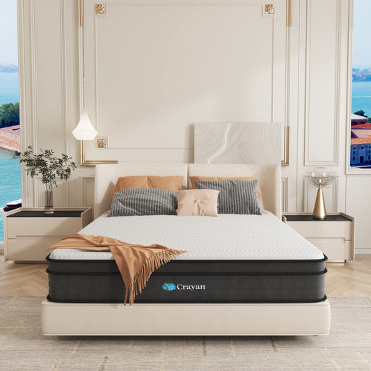 Queen Mattress, 10 Inch Memory Foam Mattress Queen Size, Hybrid Mattress