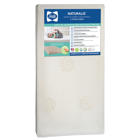 Sealy Naturalis Hybrid 2-Stage Crib and Toddler Mattress