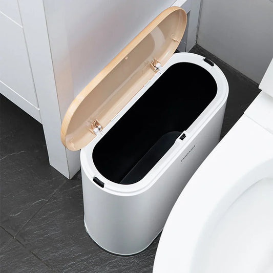 Trash Can Dispenser Narrow Slim Kitchen Trash Bin 10L 2.6Gallon for Coffee Table Bathroom for Kitchen/Bedroom/Living Room/Office