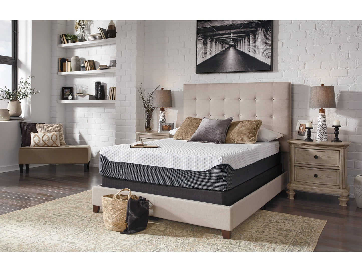 12 Inch Chime Elite White/Gray Twin Mattress