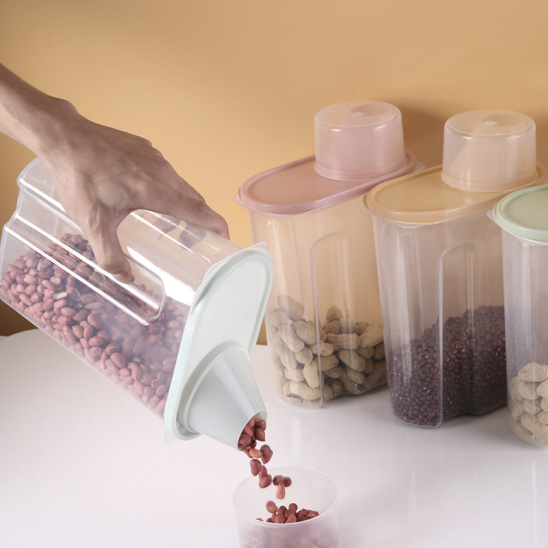 Transparent grain mixed food storage tank food dry goods storage kitchen storage box plastic seal can moisture tank