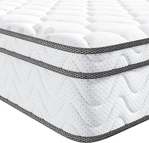 12 Inch Hybrid King Mattress in a Box, Gel Memory Foam and Pocket Coils Innerpring Mattresses