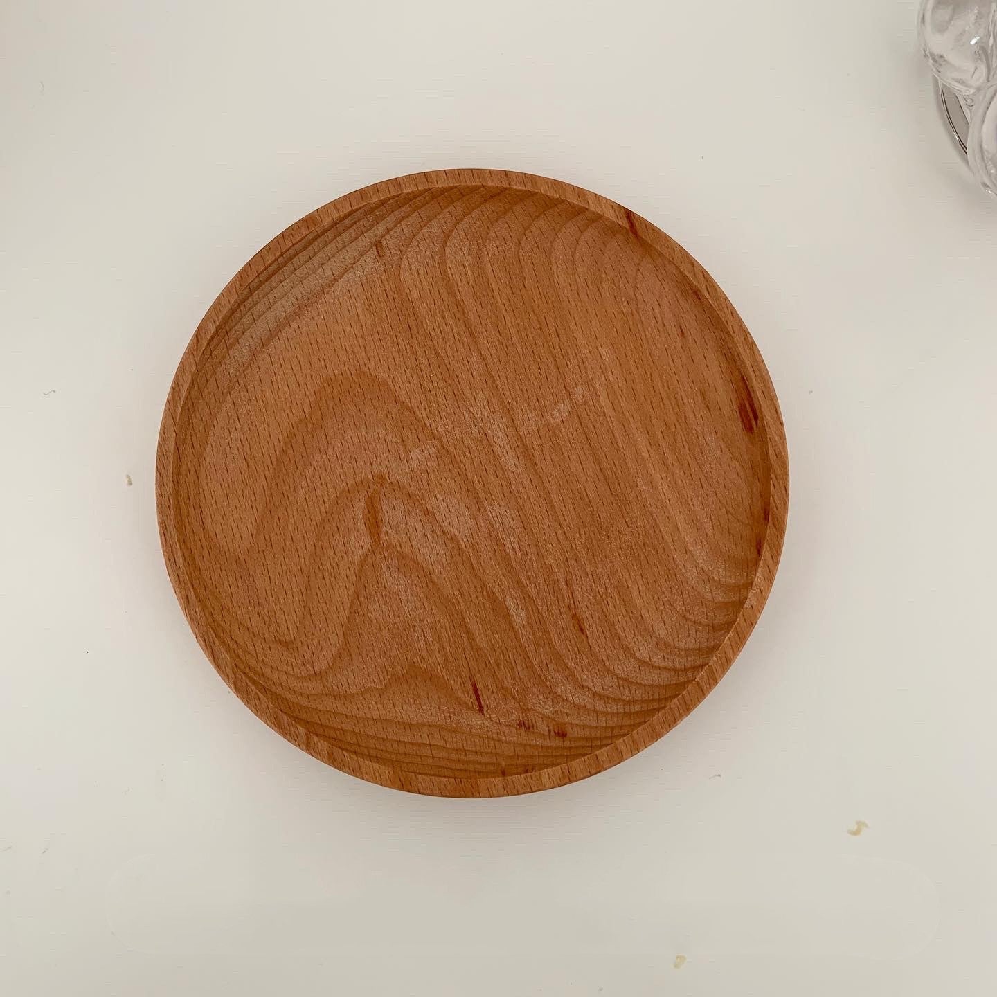 Solid Wood Round Square Simple Snack Dish Tray