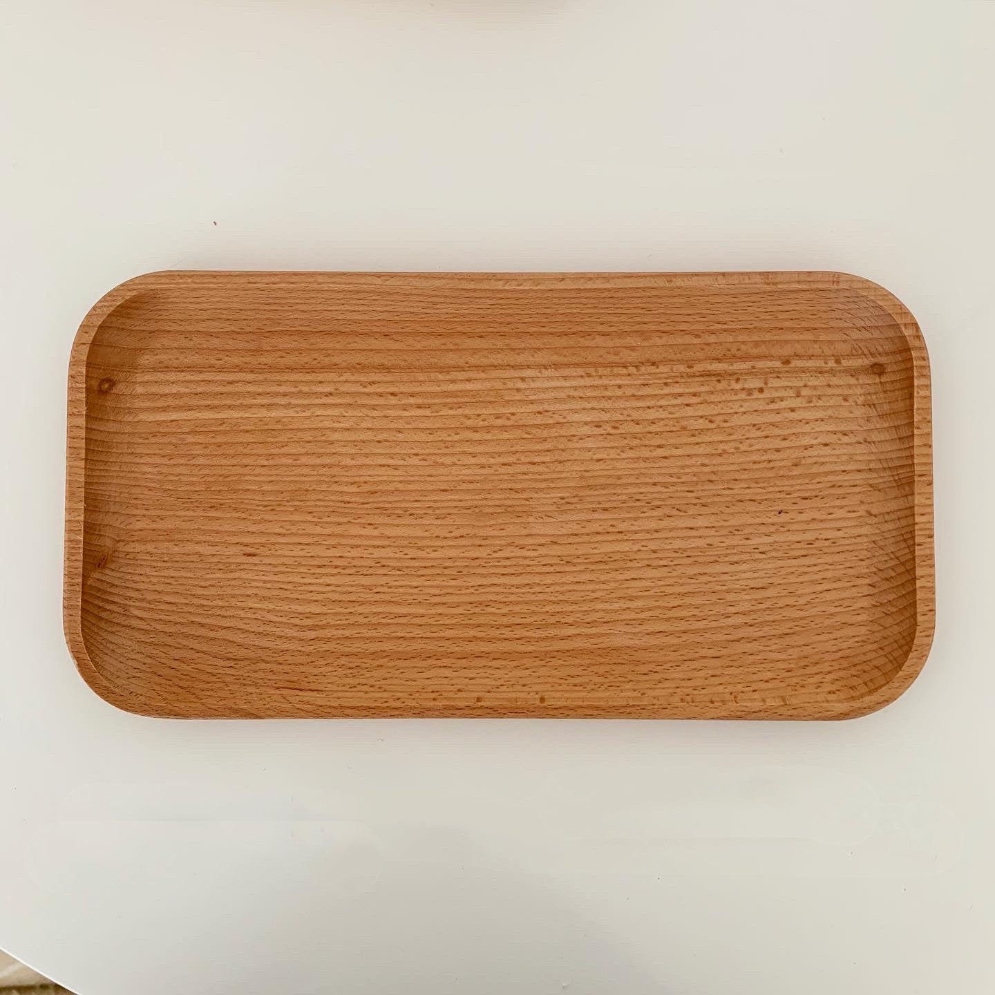 Solid Wood Round Square Simple Snack Dish Tray