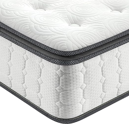 Twin Mattress, 10 Inch Hybrid Twin Size Mattress in a Box, Single Bed Pillow Top Mattress,