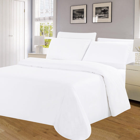 Winston 6 Piece Microfiber Wrinkle Free Sheet Set, White, King